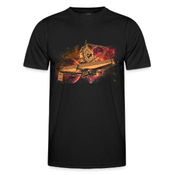 James Webb Télescope spatial - T-shirt sport Homme - noir - Devant - AI Model Male 178 dark (178cm)