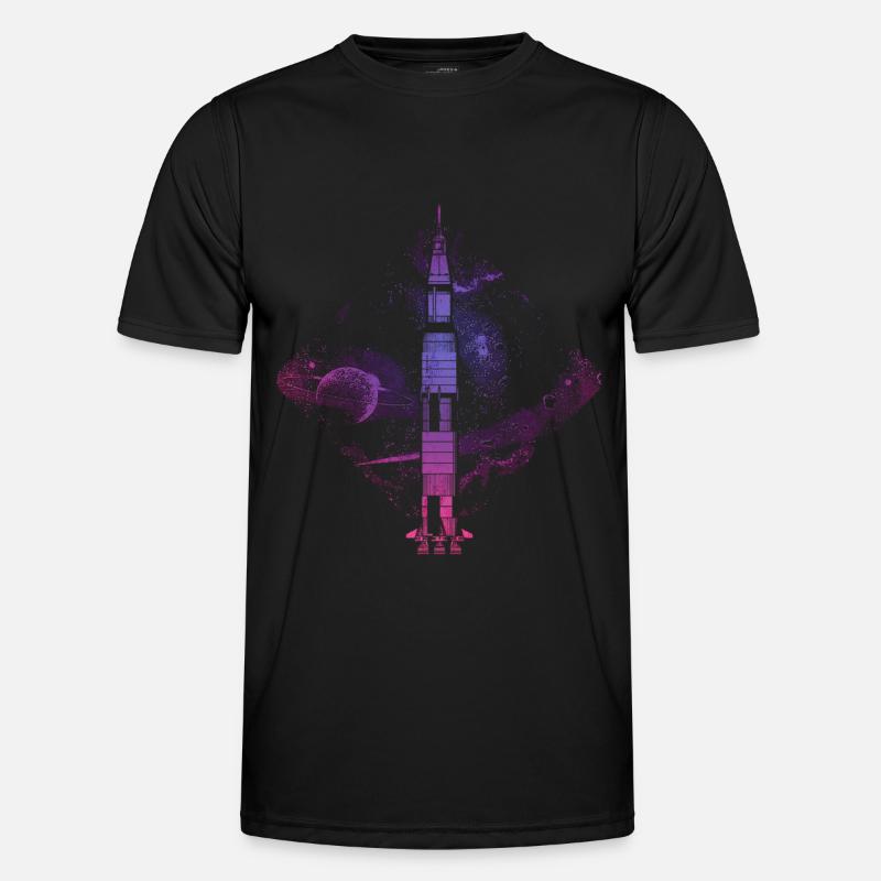 Saturn V Rocket - Men's Functional T-Shirt - black
