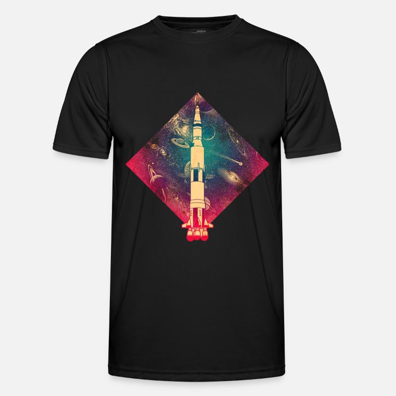 Saturn V Rakete Männer Funktions-T-Shirt