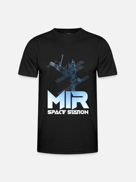 Mir rymdstation - Funktions-T-shirt herr - svart