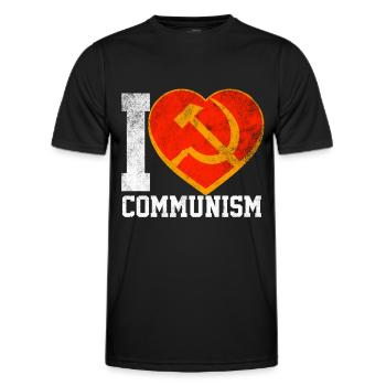 Ich liebe Kommunismus - Männer Funktions-T-Shirt - Schwarz - Vorne - AI Model Male 178 dark (178cm)