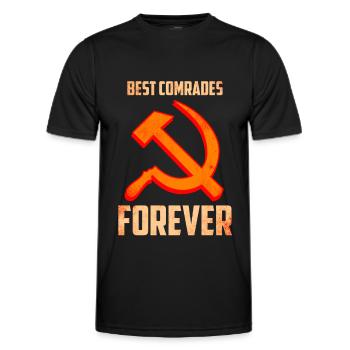 Meilleur Kamaraden pour toujours - Marteau et faucille - T-shirt sport Homme - noir - Devant - AI Model Male 178 dark (178cm)