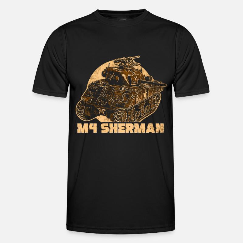 M4 Sherman Panzer - Männer Funktions-T-Shirt - Schwarz
