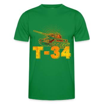 T-34 Tank Soviet Union - Men's Functional T-Shirt - kelly green - Front - AI Model Male 178 dark (178cm)