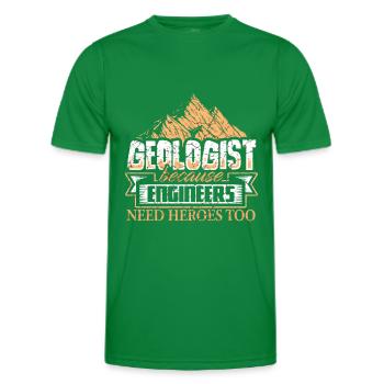Geologist - Men's Functional T-Shirt - kelly green - Front - AI Model Male 178 dark (178cm)