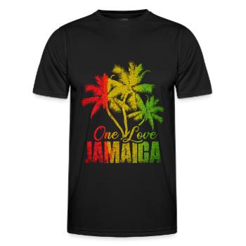 Jamaica - Men's Functional T-Shirt - black - Front - AI Model Male 178 dark (178cm)
