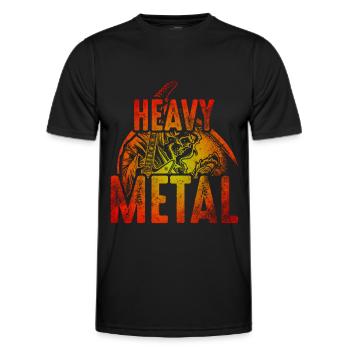 Heavy Metal - Männer Funktions-T-Shirt - Schwarz - Vorne - AI Model Male 178 dark (178cm)