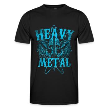 Heavy Metal - Männer Funktions-T-Shirt - Schwarz - Vorne - AI Model Male 178 dark (178cm)
