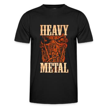 Heavy Metal Musik - Männer Funktions-T-Shirt - Schwarz - Vorne - AI Model Male 178 dark (178cm)