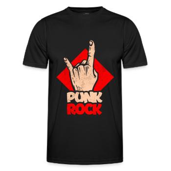 Punk rock - T-shirt sport Homme - noir - Devant - AI Model Male 178 dark (178cm)