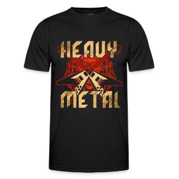 Heavy Metal - Männer Funktions-T-Shirt - Schwarz - Vorne - AI Model Male 178 dark (178cm)