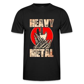 Heavy Metal - Männer Funktions-T-Shirt - Schwarz - Vorne - AI Model Male 178 dark (178cm)