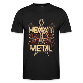 Heavy Metal - Männer Funktions-T-Shirt - Schwarz - Vorne - AI Model Male 178 dark (178cm)