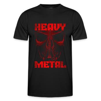 Heavy Metal - Männer Funktions-T-Shirt - Schwarz - Vorne - AI Model Male 178 dark (178cm)