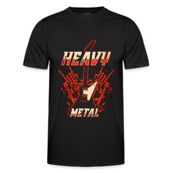 Heavy Metal Musik - Männer Funktions-T-Shirt - Schwarz - Vorne - AI Model Male 178 dark (178cm)