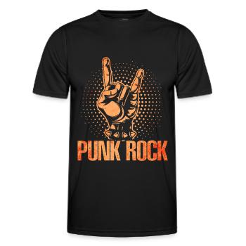 Punk rock - Men's Functional T-Shirt - black - Front - AI Model Male 178 dark (178cm)