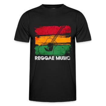 Reggae Musik - Männer Funktions-T-Shirt - Schwarz - Vorne - AI Model Male 178 dark (178cm)