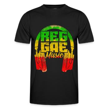 Reggae Musik - Männer Funktions-T-Shirt - Schwarz - Vorne - AI Model Male 178 dark (178cm)