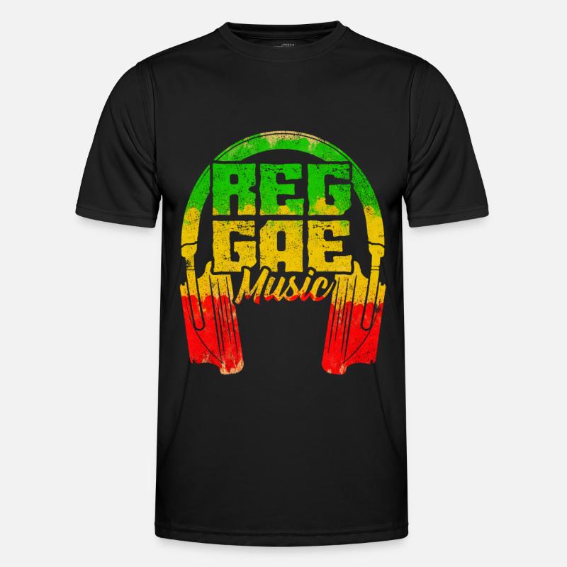 Reggae Musik - Männer Funktions-T-Shirt - Schwarz