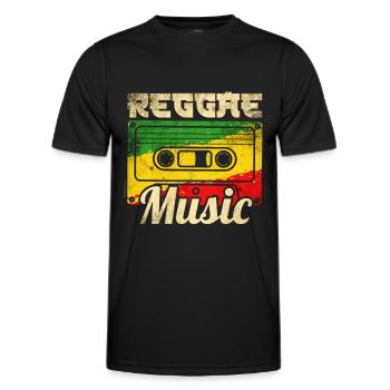 Reggae Musik - Männer Funktions-T-Shirt - Schwarz - Vorne - AI Model Male 178 dark (178cm)