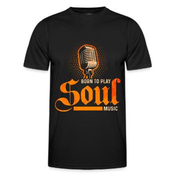 Musique Soul - T-shirt sport Homme - noir - Devant - AI Model Male 178 dark (178cm)