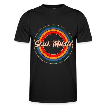 Musique soul - T-shirt sport Homme - noir - Devant - AI Model Male 178 dark (178cm)