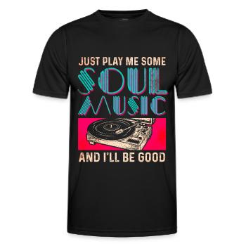Musique Soul - T-shirt sport Homme - noir - Devant - AI Model Male 178 dark (178cm)