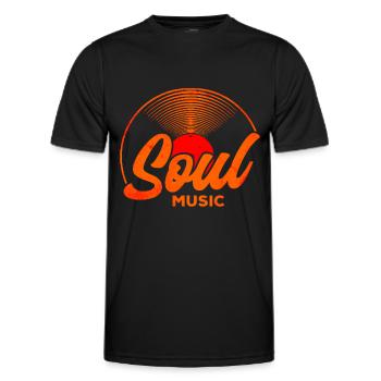 Musique soul - T-shirt sport Homme - noir - Devant - AI Model Male 178 dark (178cm)