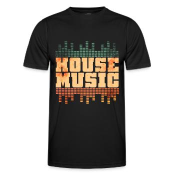 Musique House - T-shirt sport Homme - noir - Devant - AI Model Male 178 dark (178cm)