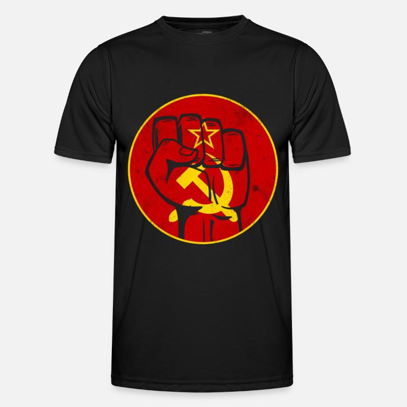 Faust Sowjetunion Kommunismus Männer Funktions-T-Shirt