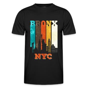 The Bronx - New York City - Männer Funktions-T-Shirt - Schwarz - Vorne - AI Model Male 178 dark (178cm)
