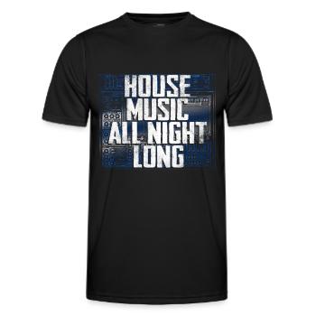 Musique House - T-shirt sport Homme - noir - Devant - AI Model Male 178 dark (178cm)