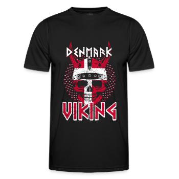 Viking danois - T-shirt sport Homme - noir - Devant - AI Model Male 178 dark (178cm)