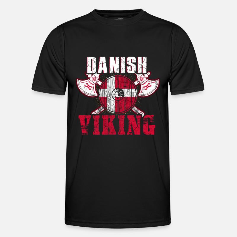Dänemark Wikinger - Männer Funktions-T-Shirt - Schwarz