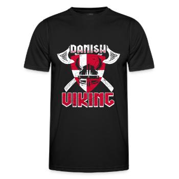 Viking danois - T-shirt sport Homme - noir - Devant - AI Model Male 178 dark (178cm)