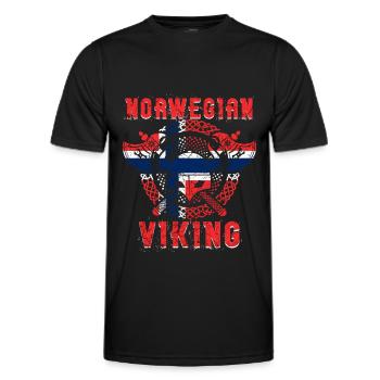 Norwegian Viking - Men's Functional T-Shirt - black - Front - AI Model Male 178 dark (178cm)