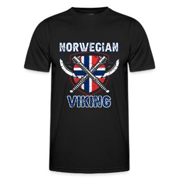 Norwegischer Wikinger - Männer Funktions-T-Shirt - Schwarz - Vorne - AI Model Male 178 dark (178cm)
