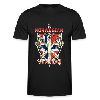 Norwegian Viking - Men's Functional T-Shirt - black - Front - AI Model Male 178 dark (178cm)