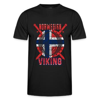 Norwegian Viking - Men's Functional T-Shirt - black - Front - AI Model Male 178 dark (178cm)