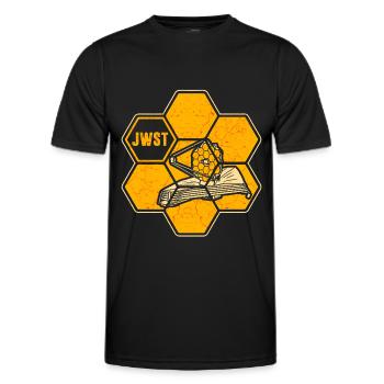 Télescope spatial James Webb - T-shirt sport Homme - noir - Devant - AI Model Male 178 dark (178cm)