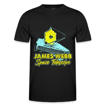 Télescope spatial James Webb - T-shirt sport Homme - noir - Devant - AI Model Male 178 dark (178cm)