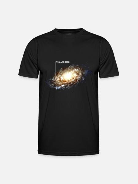 Du er her i galaksen - Funktionsshirt til herrer - sort