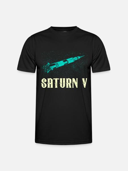 Saturn V Rocket - Men's Functional T-Shirt - black