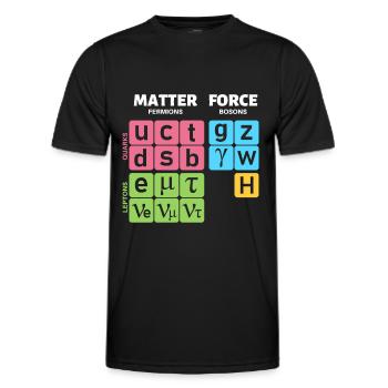 Modèle standard de physique des particules avec boson de Higgs - T-shirt sport Homme - noir - Devant - AI Model Male 178 dark (178cm)