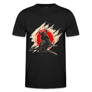 Samurai - Männer Funktions-T-Shirt - Schwarz - Vorne - AI Model Male 178 dark (178cm)