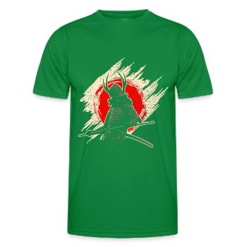 Samouraï - T-shirt sport Homme - vert - Devant - AI Model Male 178 dark (178cm)