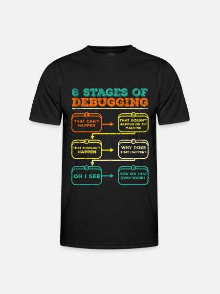 Debugging Programmer Code Funny - Men's Functional T-Shirt - black