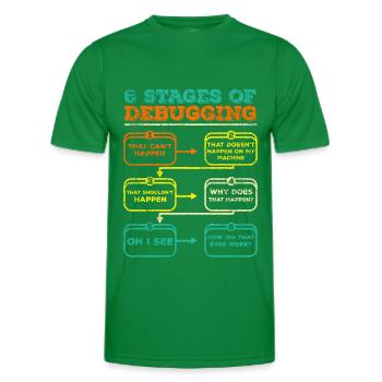 Debugging Programmierer Code Lustig - Männer Funktions-T-Shirt - Kelly Green - Vorne - AI Model Male 178 dark (178cm)