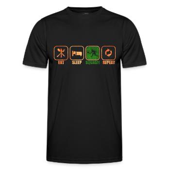 Squash - Männer Funktions-T-Shirt - Schwarz - Vorne - AI Model Male 178 dark (178cm)
