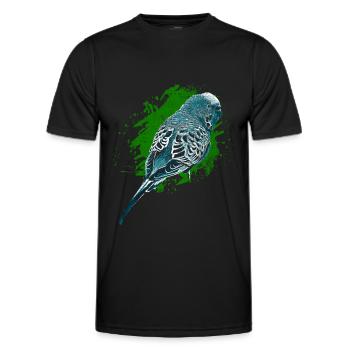 Wellensittich - Männer Funktions-T-Shirt - Schwarz - Vorne - AI Model Male 178 dark (178cm)